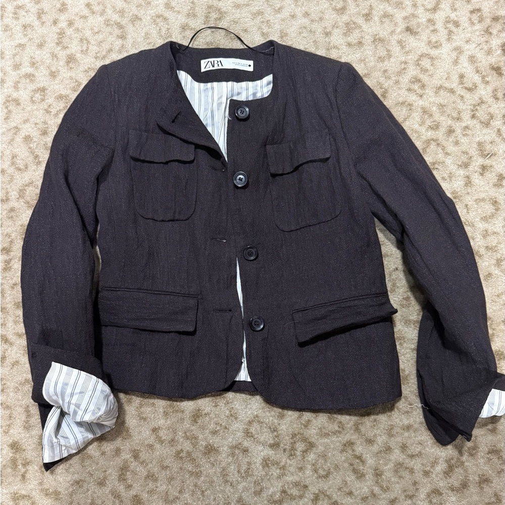 Zara Women's Dark Brown Blazer